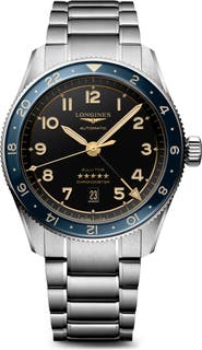 Longines Spirit Zulu Time Automatic Bracelet Watch, 42mm