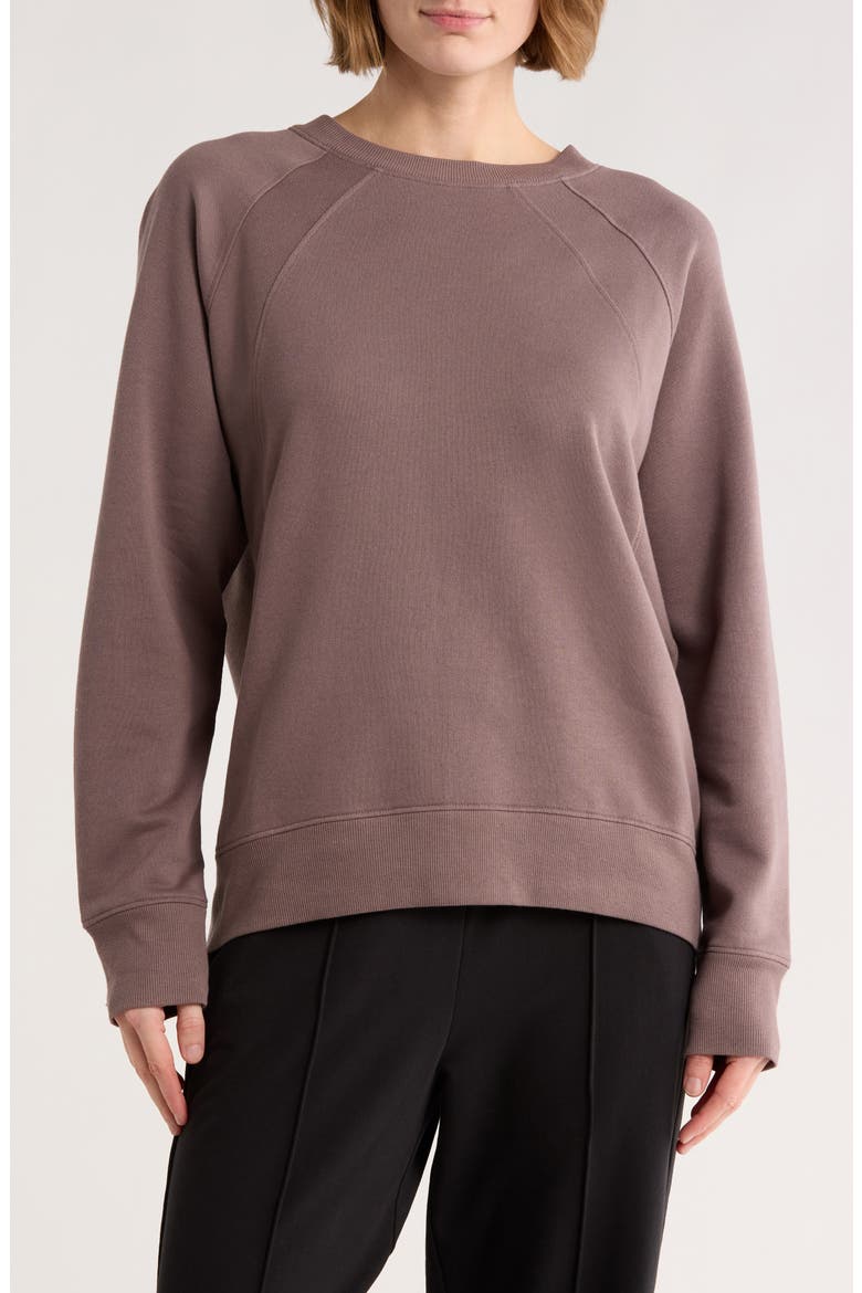 Drew Crewneck Sweatshirt, Main, color, GREY PLUM
