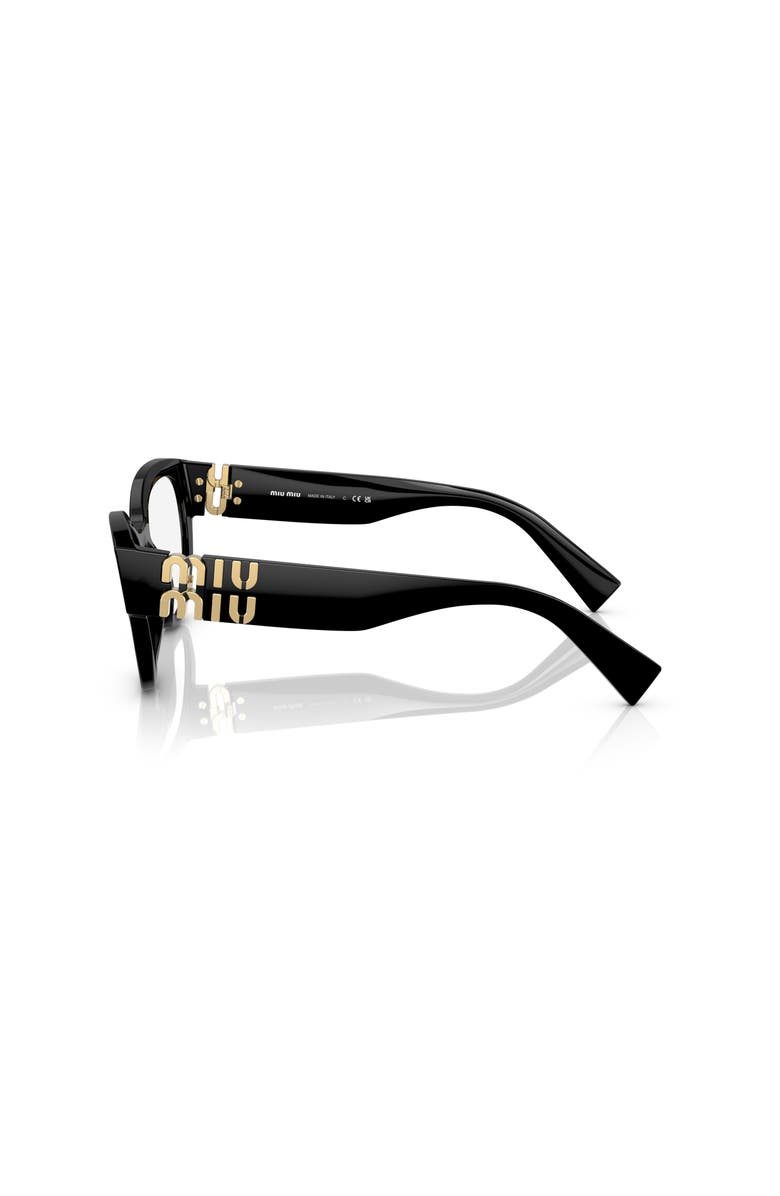 Miu Miu 52mm Phantos optical glasses, Alternate, color, Black