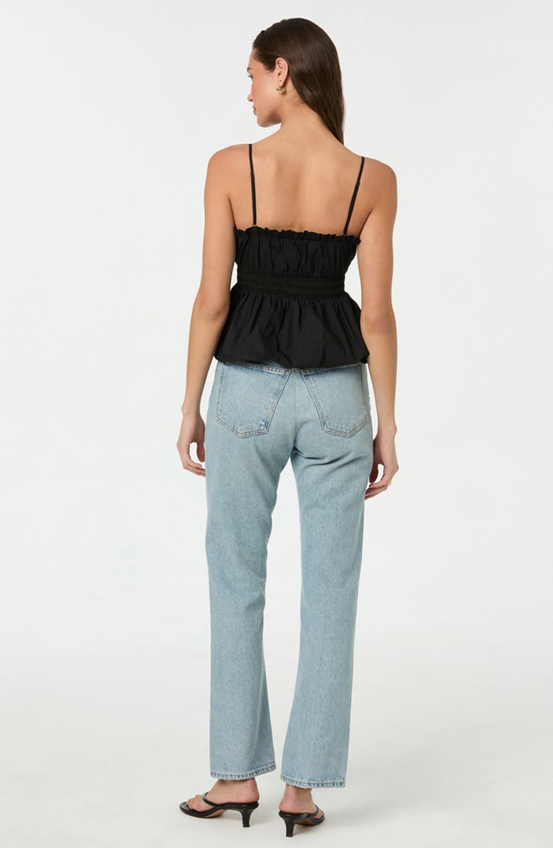 ASTR the Label Bubble Hem Prairie Peplum Camisole, Alternate, color, Black