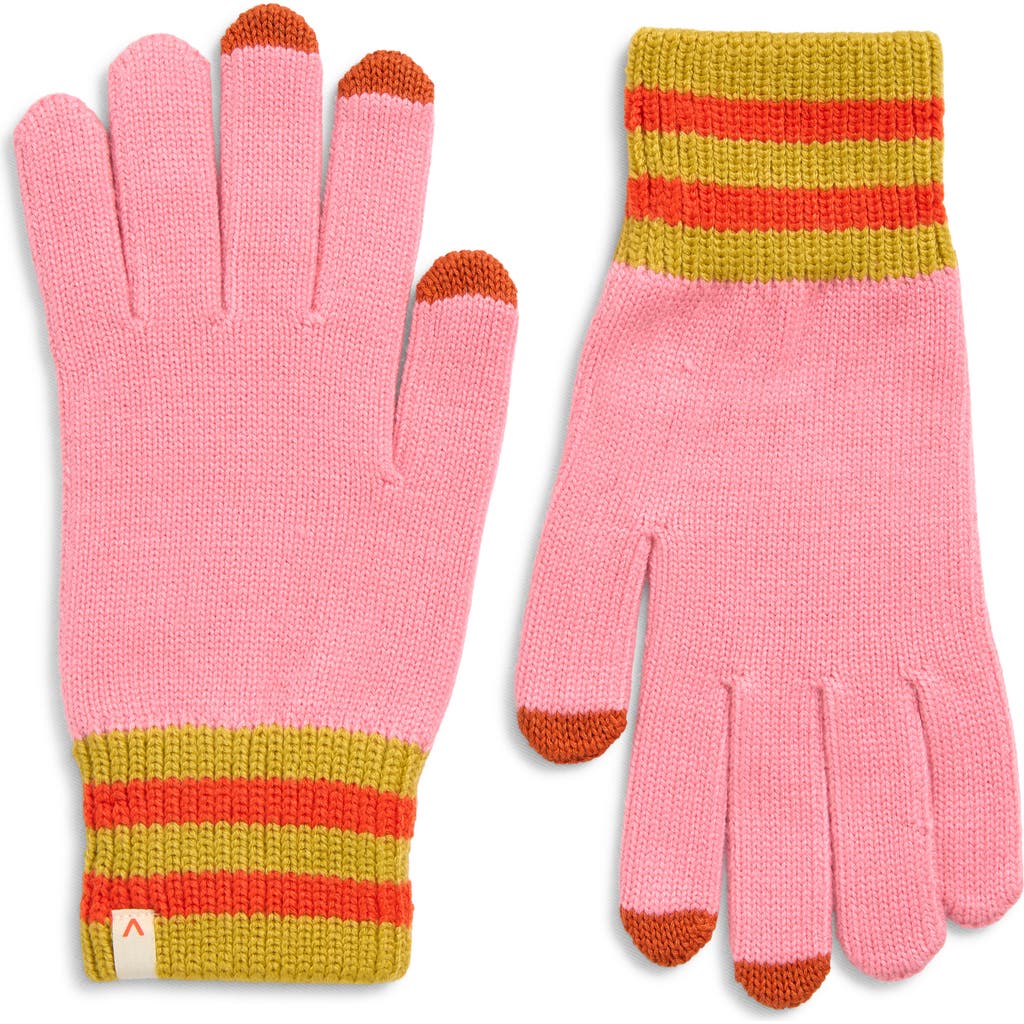 Verloop Sport Cuff Touchscreen Gloves In Pink