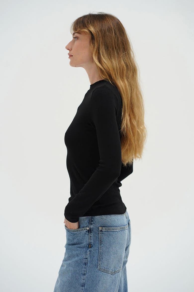Dalston Ribbed Long Sleeve, Alternate, color, Black