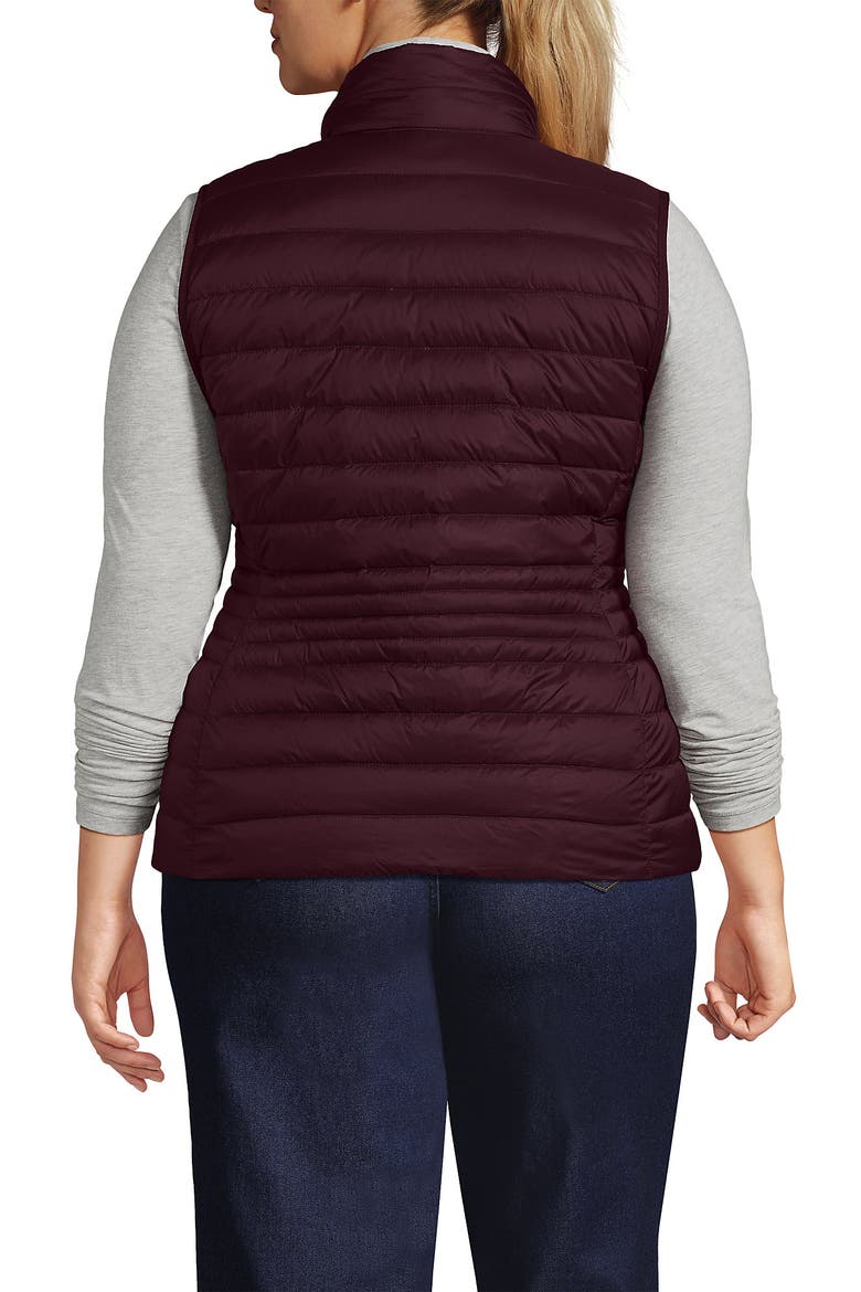 Plus Size Wanderweight Packable Down Vest, Alternate, color, Lush Burgundy