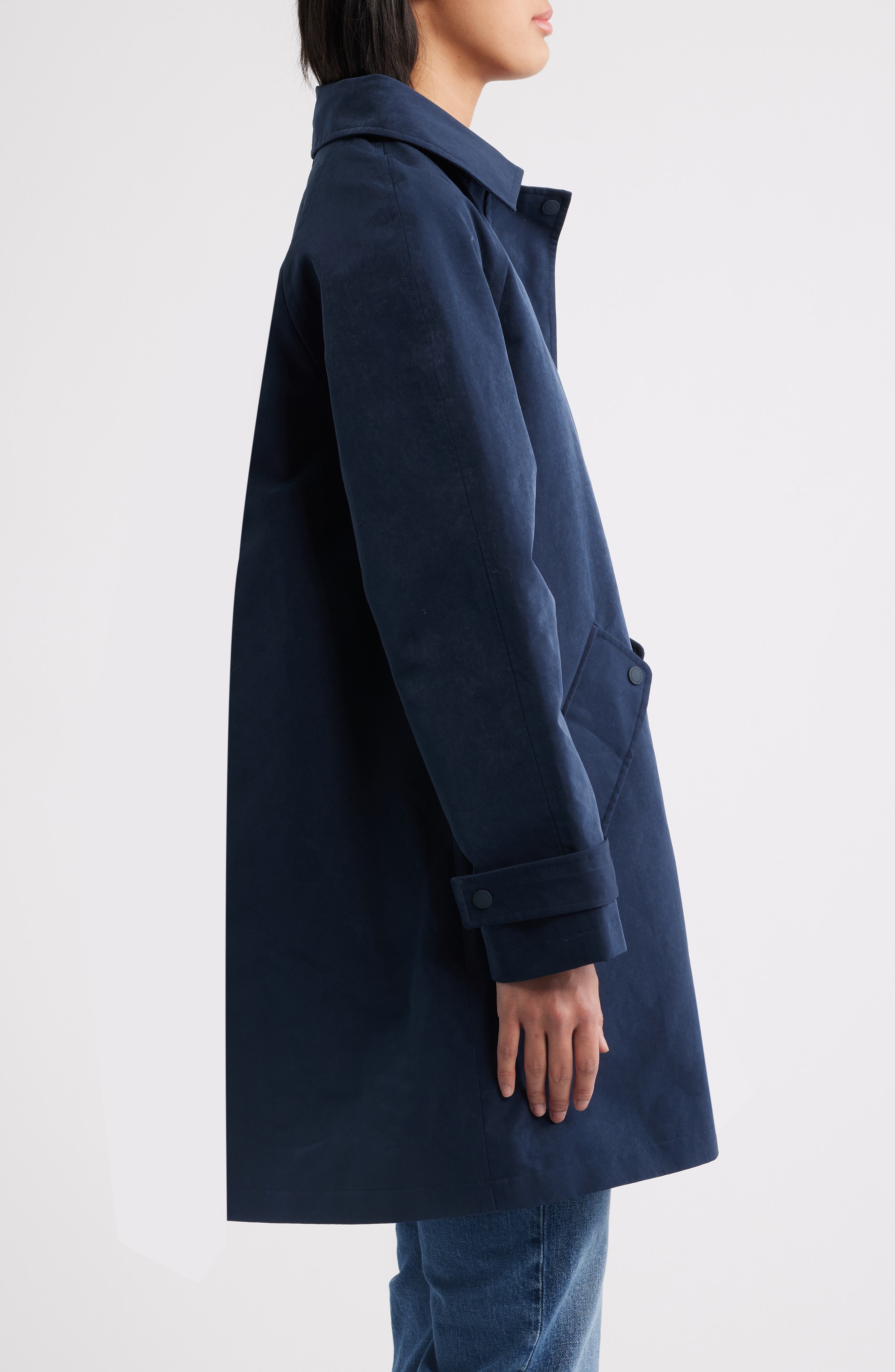 Bernardo Flared Hooded Raincoat — фото 3