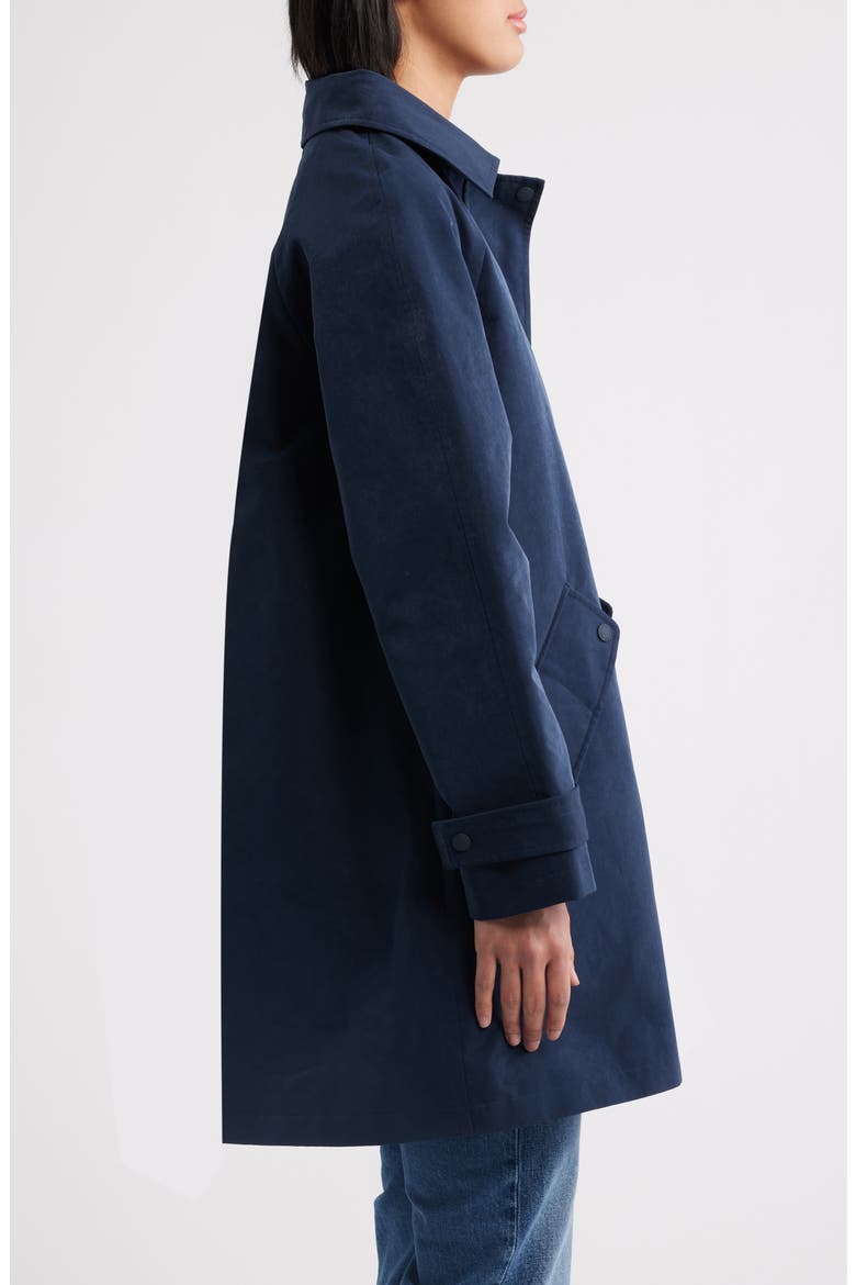 Flared Hooded Raincoat, Alternate, color, NAVY
