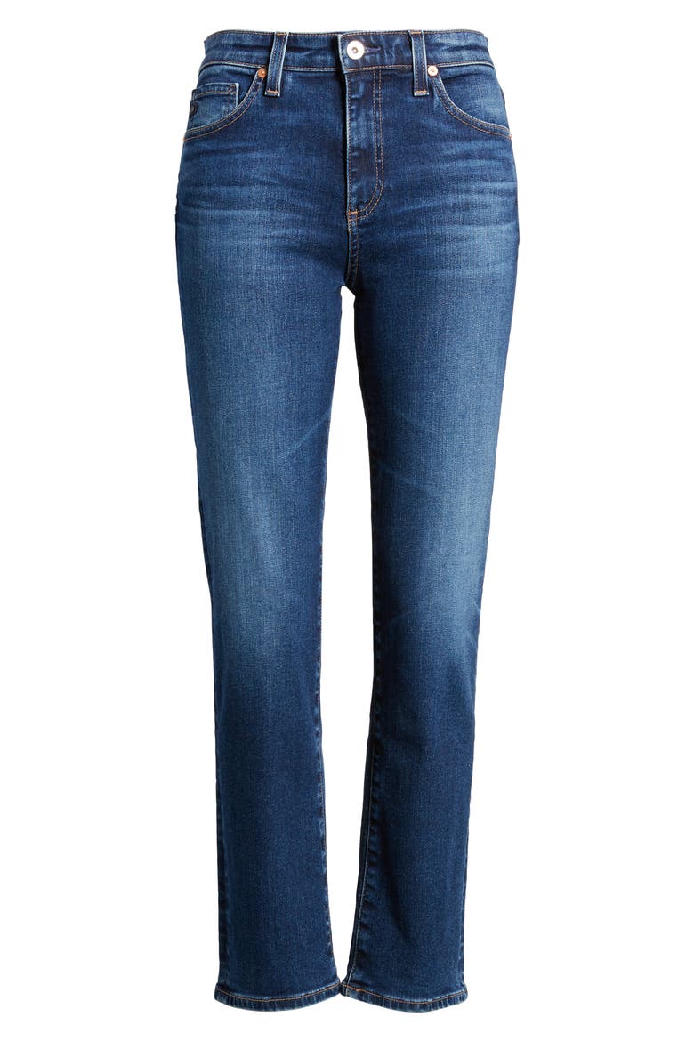 Mari Mid Rise Slim Straight Crop Jeans, Alternate, color, HAVANA