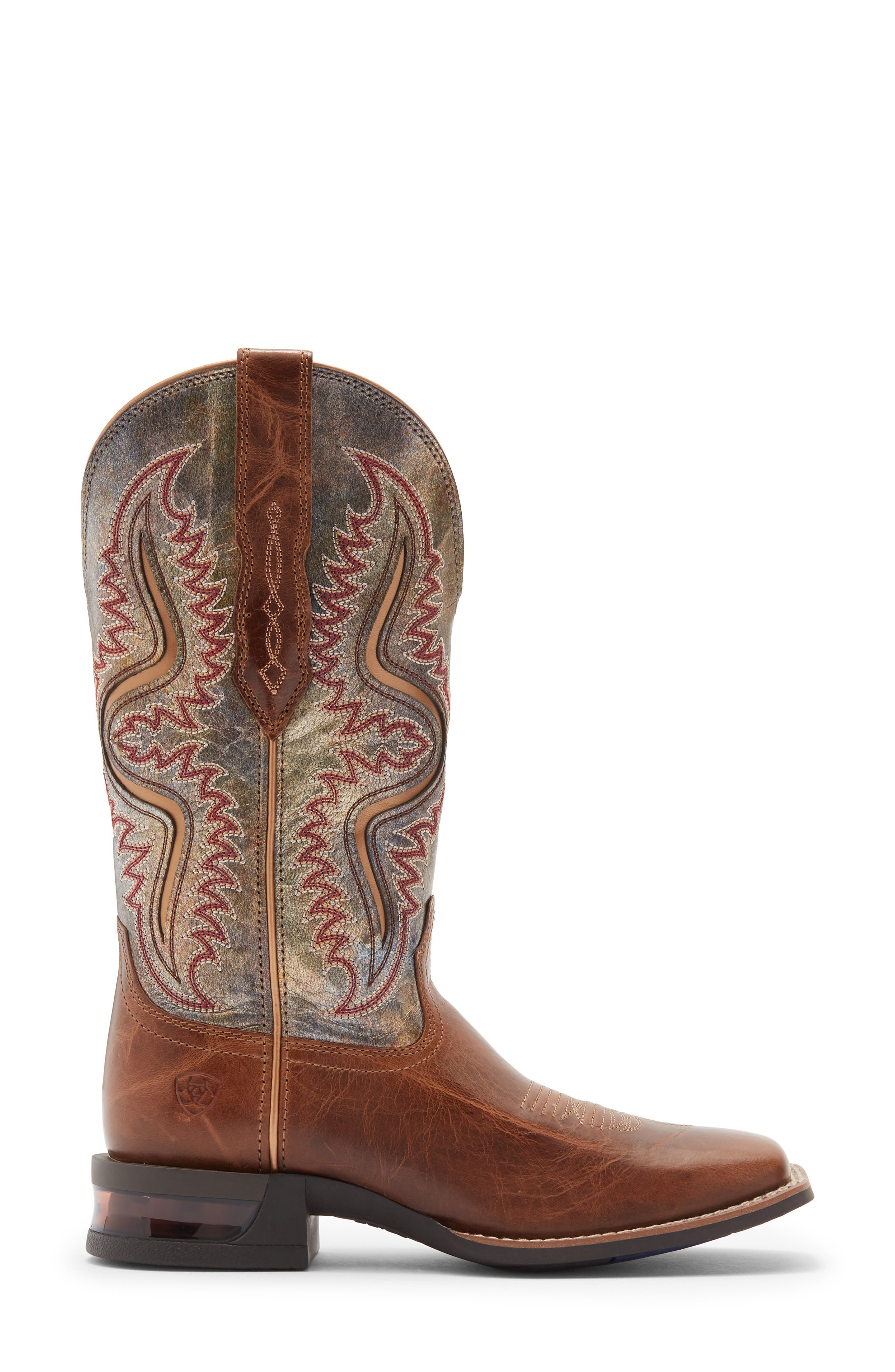 Captivate Stretchfit™ Wide Square Toe Cowboy Boot, Alternate, color, DARK TAN