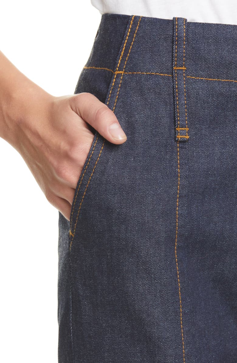 Tory Burch Crop Flare Nonstretch Jeans, Alternate, color, 