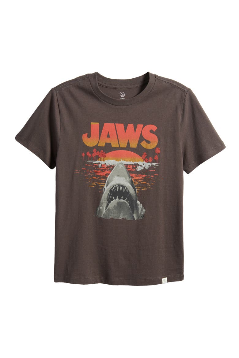 Kids' Graphic T-Shirt, Main, color, BLACK RAVEN JAWS