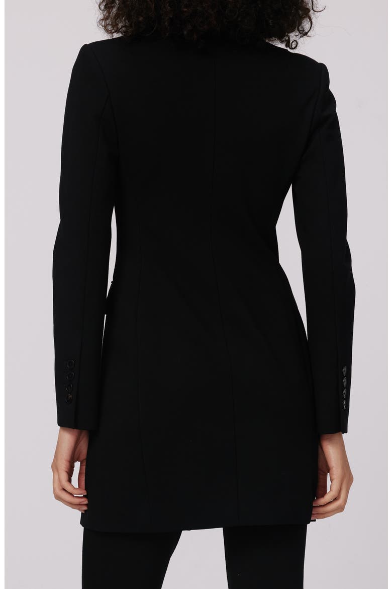 Virginia Double Breasted Long Jacket, Alternate, color, BLACK
