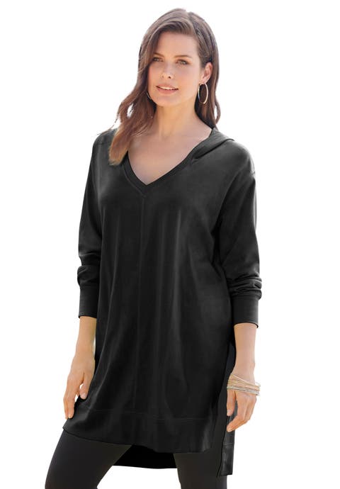 French Terry Tunic Hoodie (Plus)