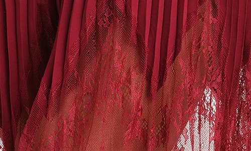 L Agence L'agence Adalynn Lace Trim Cover-up Maxi Dress In Red