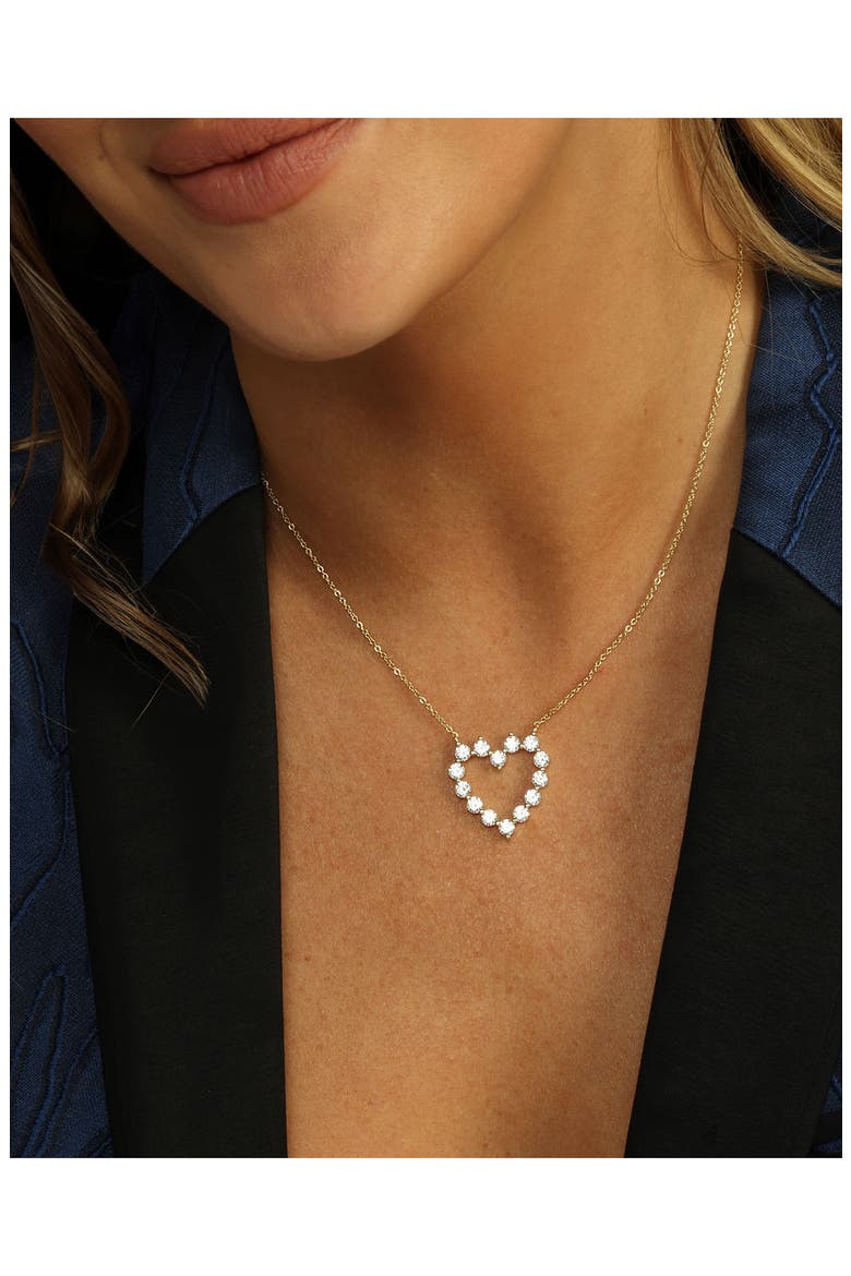 Baby She's an Icon Heart Pendant Necklace, Alternate, color, GOLD-WHITE