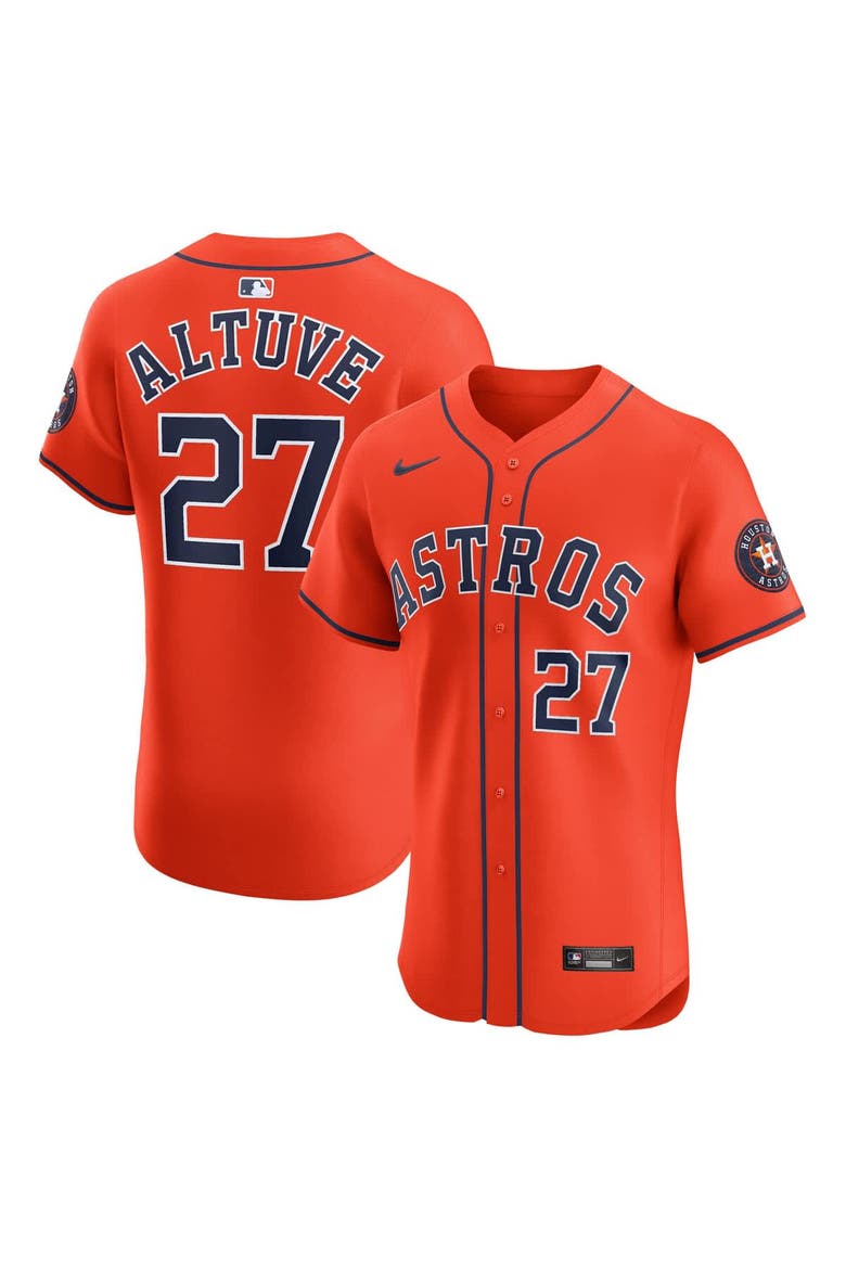 Men's Nike Jose Altuve Orange Houston Astros Alternate Elite Player Jersey, Alternate, color, Orange