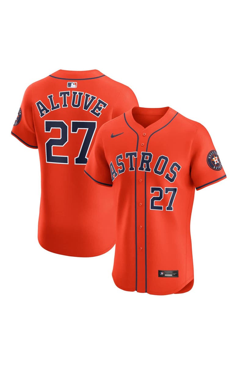 Nike Men's Nike Jose Altuve Orange Houston Astros Alternate Elite Player Jersey, Alternate, color, Orange