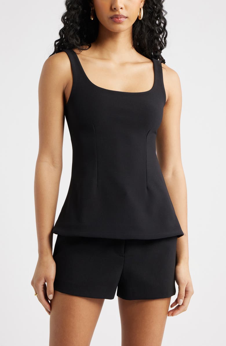 Open Edit Flared Tank, Main, color, Black