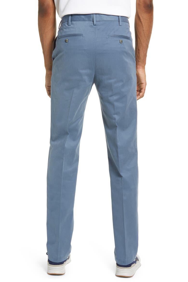 Stretch Cotton Flat Front Pants, Alternate, color, SLATE