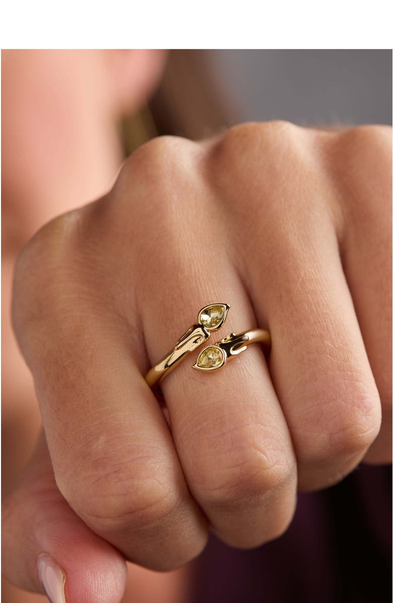 Alex and Ani Harry Potter Great Hall Candle Wrap Ring, Alternate, color, Gold