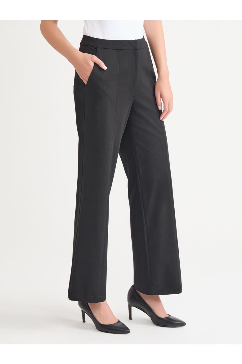 Naomi Wide Leg LuxeStretch Ponte Pant, Alternate, color, Black