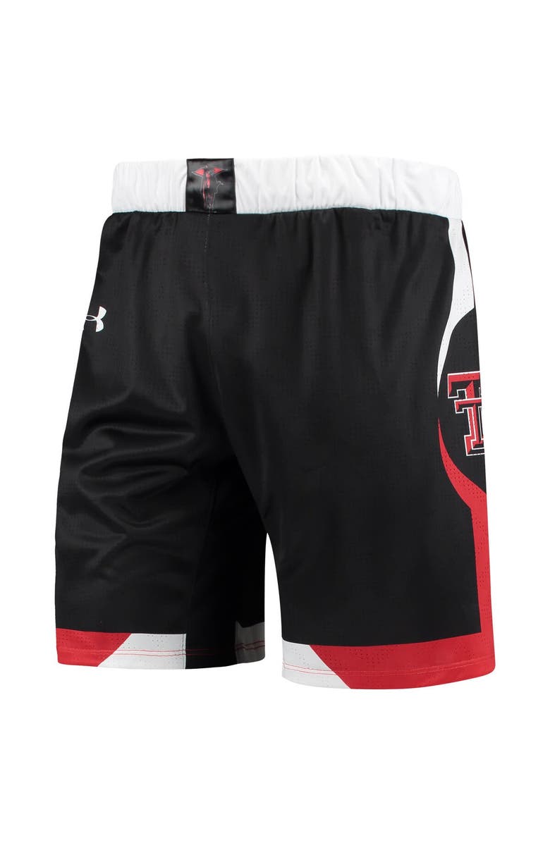 Under Armour Men's Under Armour Black Texas Tech Red Raiders Team Replica Basketball Shorts, Alternate, color, Black