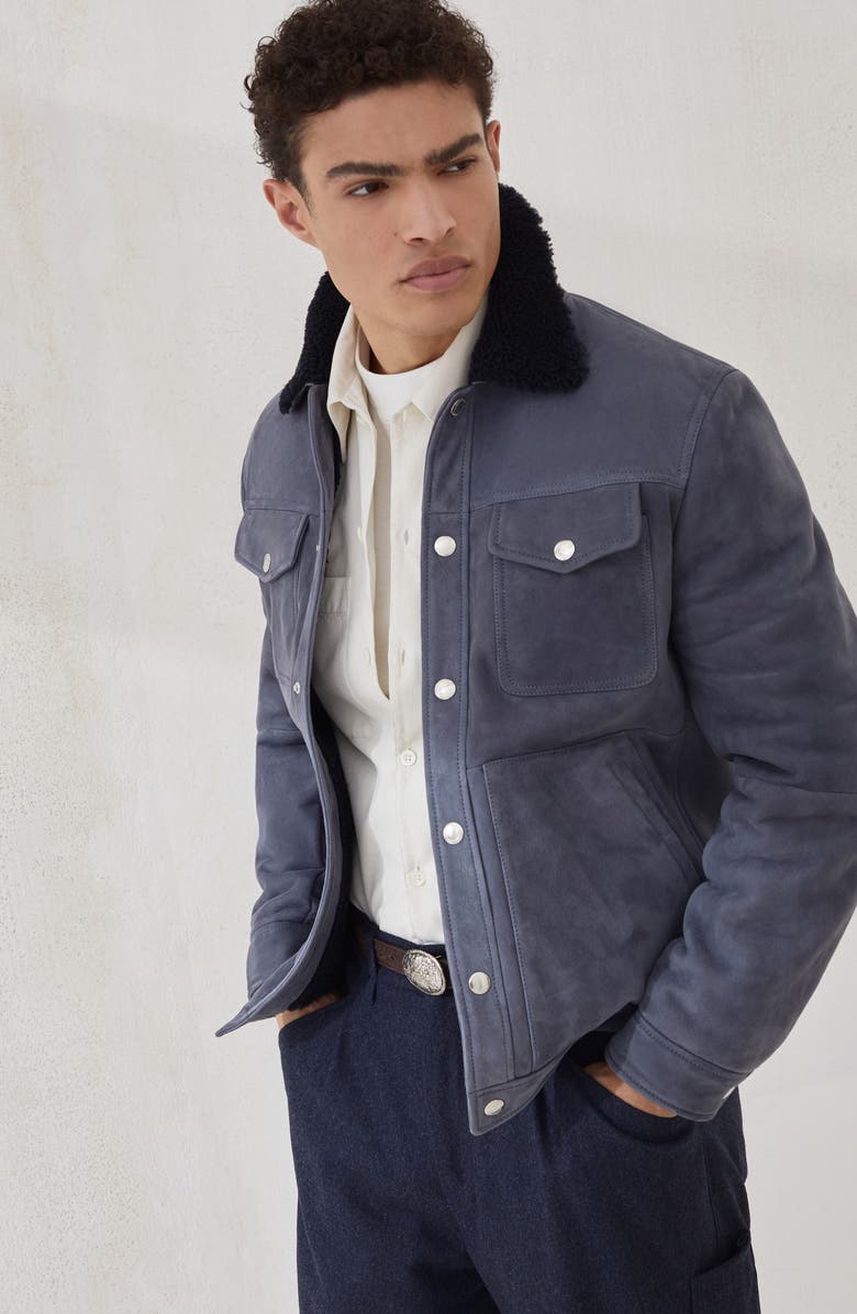 Brunello Cucinelli Shirt with chest pockets, Alternate, color, Panama