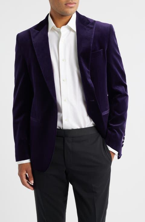 Erie Purple Stretch Velvet Dinner Jacket