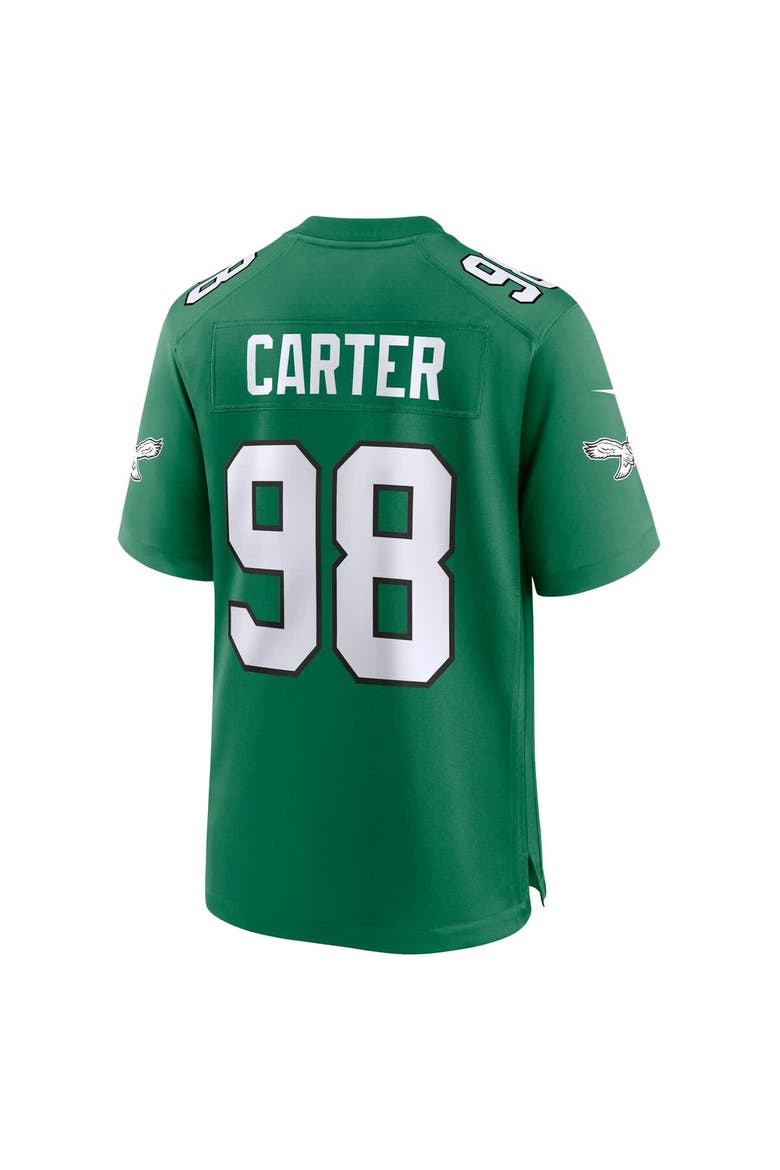 Men's Nike Jalen Carter Kelly Green Philadelphia Eagles Alternate Game Jersey, Alternate, color, Kelly Green