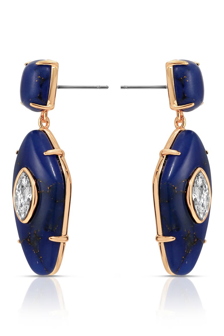Desert Stone Drop Earrings, Alternate, color, LAPIS