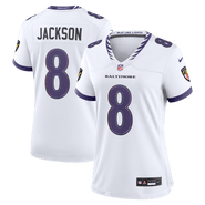 Nike Women's Nike Lamar Jackson White Baltimore Ravens Game Jersey