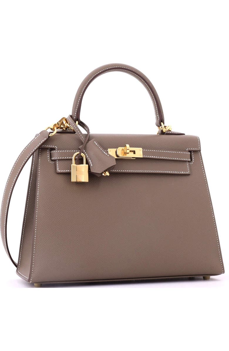 Pre-Owned Hermes Kelly Handbag Grey Epsom with Gold Hardware 25, Alternate, color, Etoupe