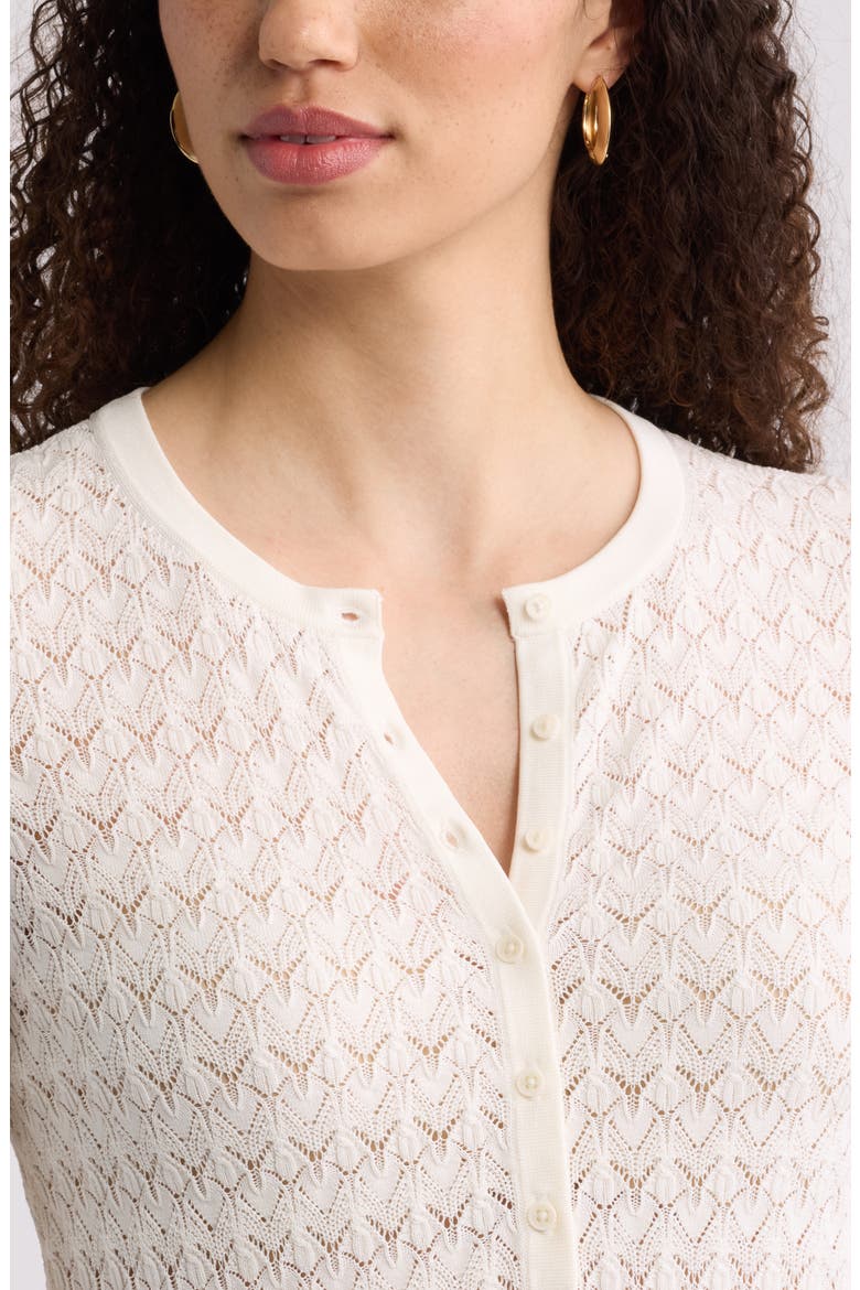 Pointelle Henley, Alternate, color, IVORY TOFU