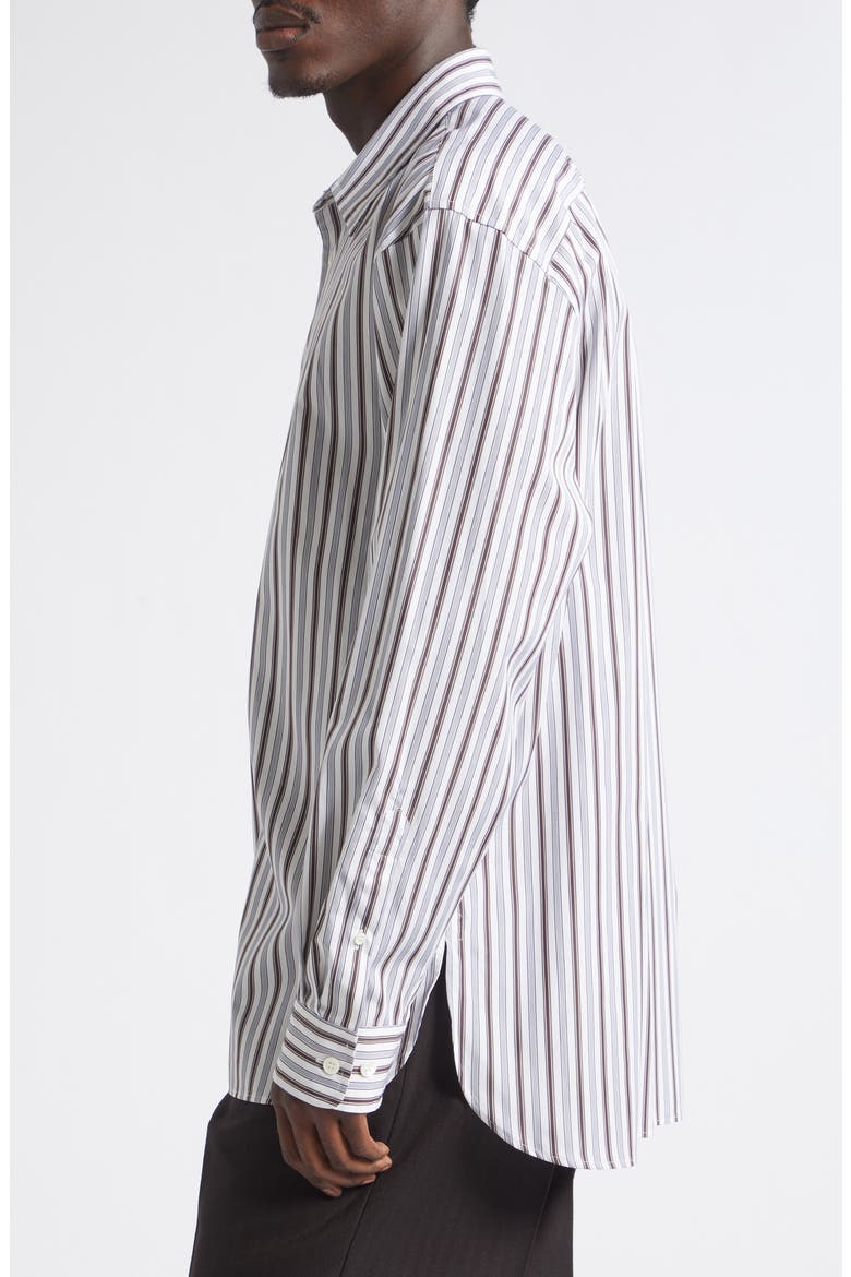 Croom Stripe Button-Up Shirt, Alternate, color, WHITE