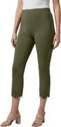 Jessica London Stretch Cotton Eyelet Capri Legging