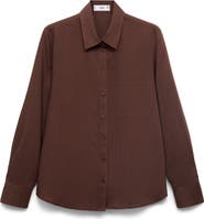 MANGO Straight Lyocell
Linen Button-Up Shirt