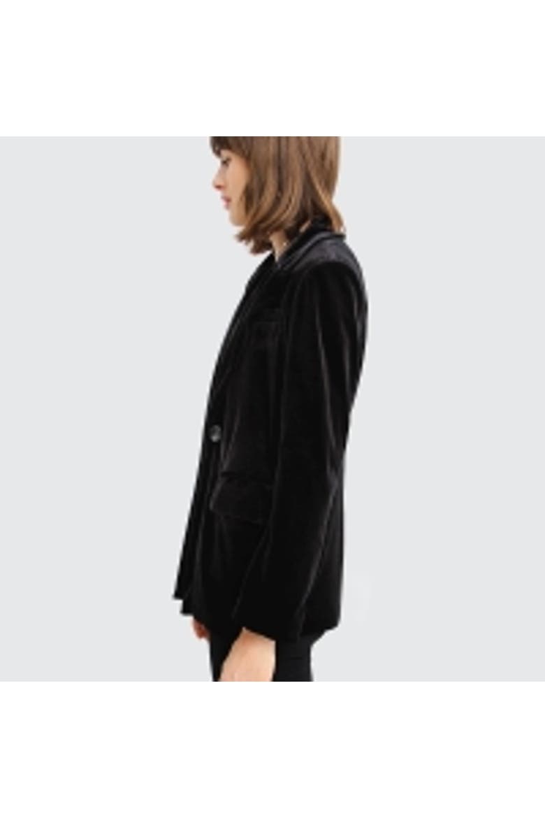 Eternity Velvet Blazer, Alternate, color, Black