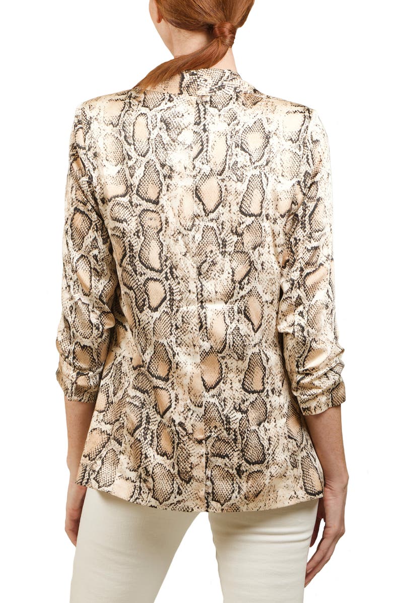 NIKKI LUND Nina Snake Print Blazer, Alternate, color, Taupe