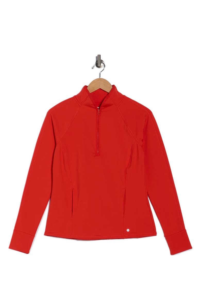 LAYER 8 Northbound Cold Gear Quarter Zip Pullover, Alternate, color, Red Alert
