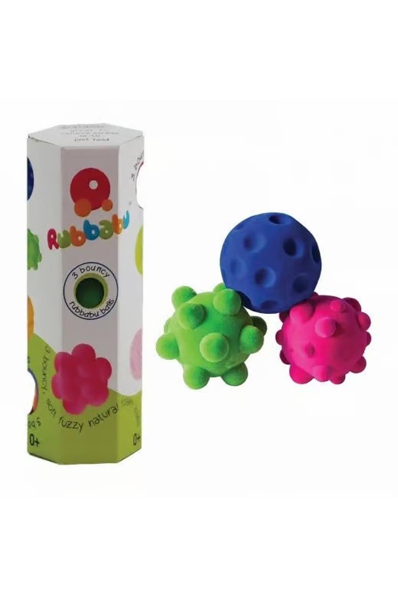 100% Natural Rubber Foam Sensory Balls, Main, color, Multicolored