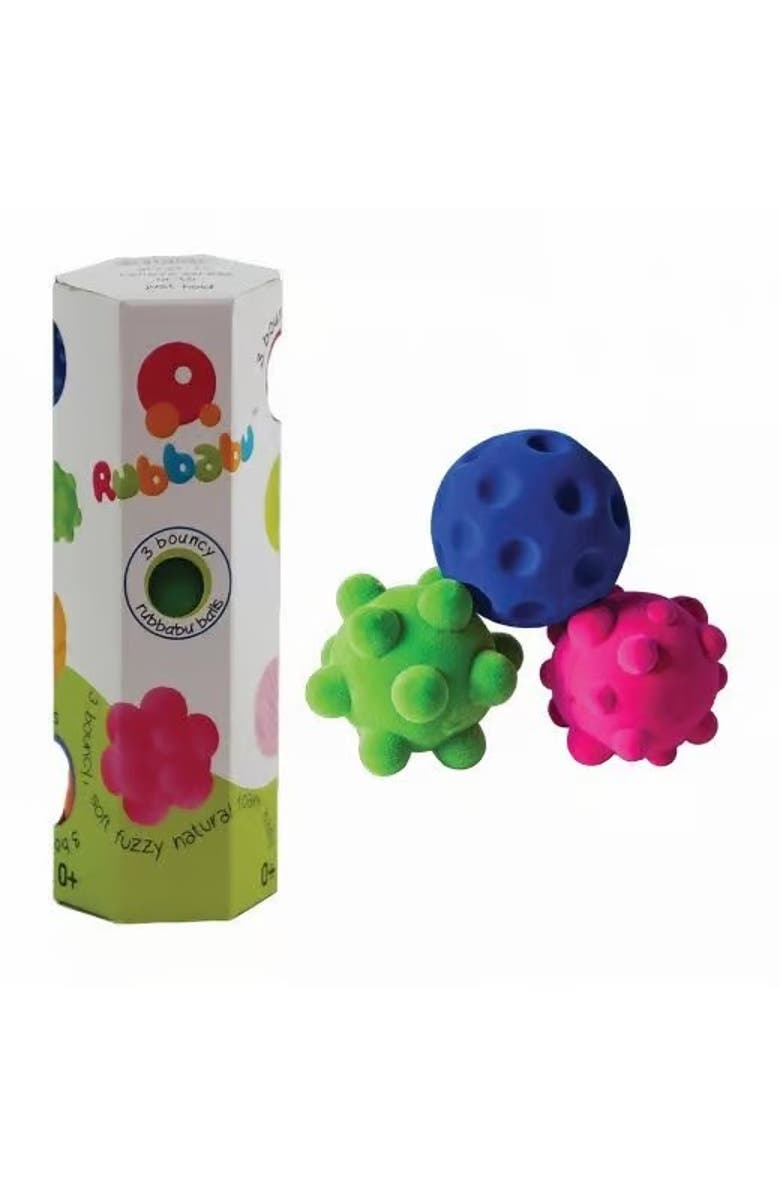 RUBBABU 100% Natural Rubber Foam Sensory Balls, Main, color, Multicolored