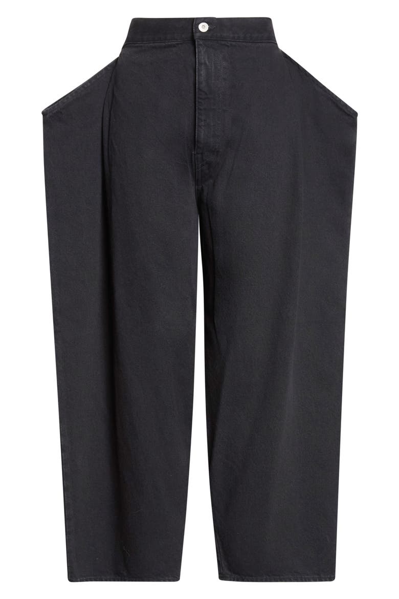 Paper Folding Tapered Denim Pants, Main, color, FADED BLACK