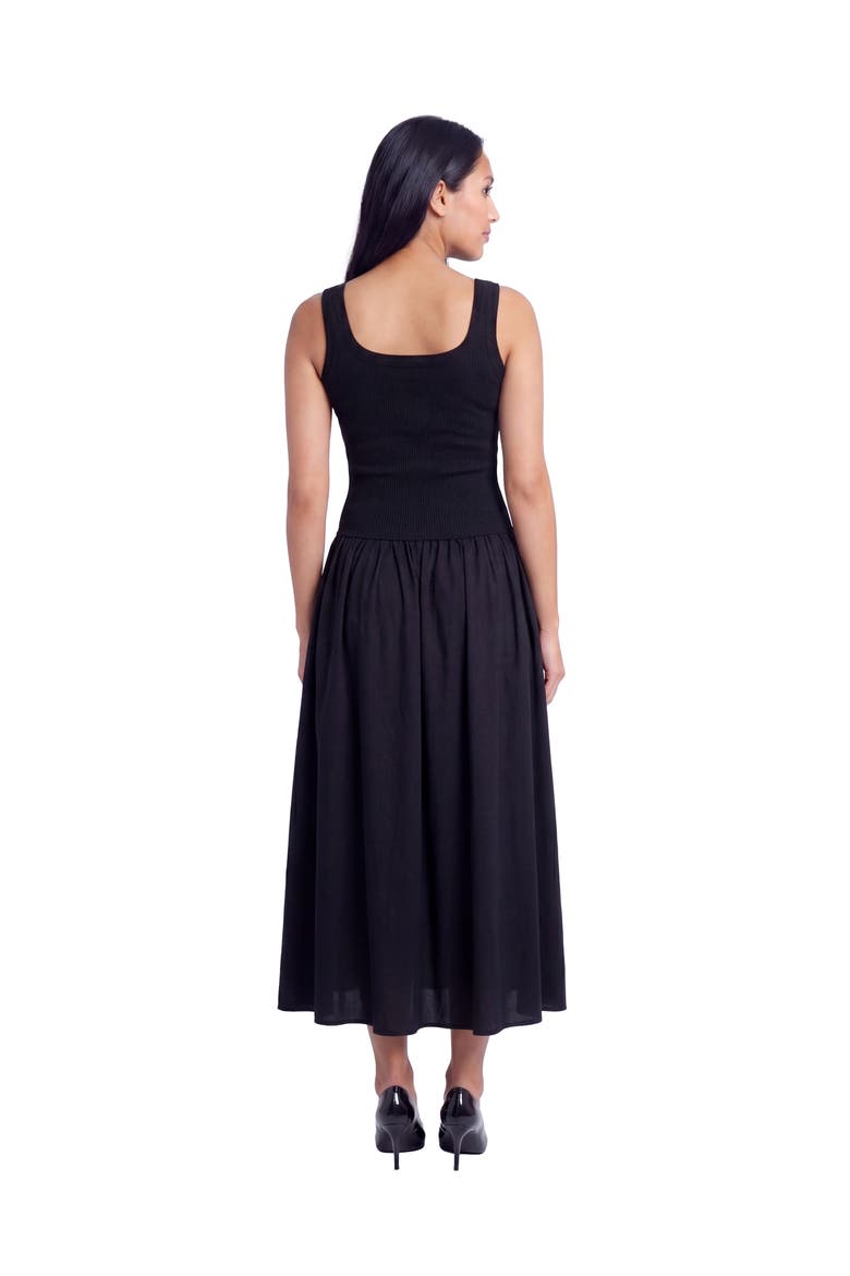 Maternity Essential Sleeveless Scoop Neck A-Line Pocket Maxi Dress, Alternate, color, Black