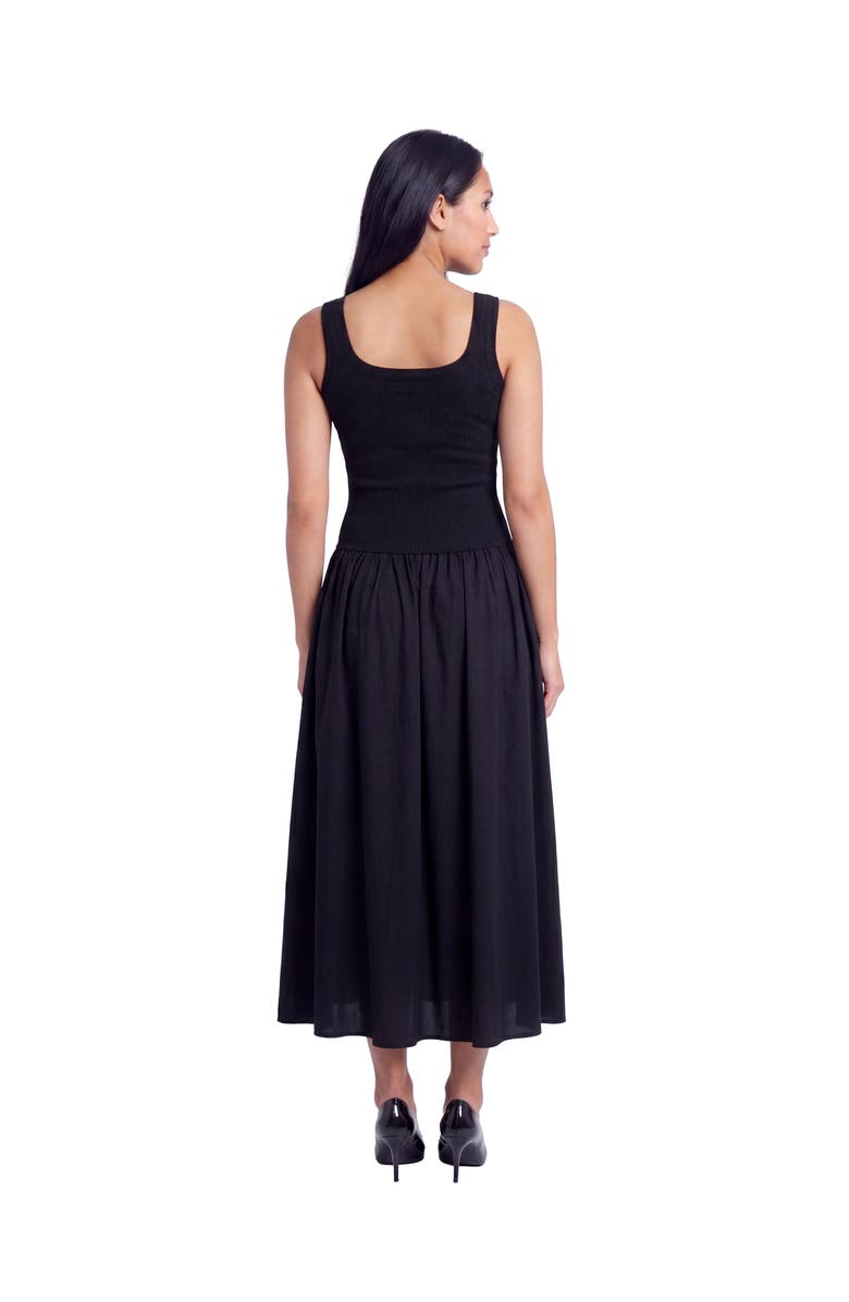 24seven Comfort Apparel Maternity Essential Sleeveless Scoop Neck A-Line Pocket Maxi Dress, Alternate, color, Black