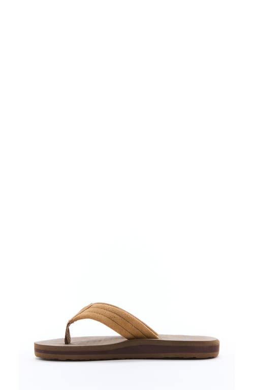 Quiksilver Kids' Carver Suede Core Flip-flop In Brown