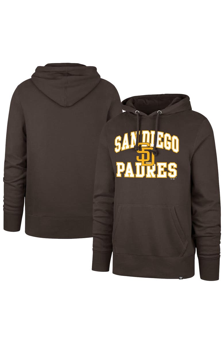 '47 Men's '47 Brown San Diego Padres Velocity Headline Pullover Hoodie, Alternate, color, Brown