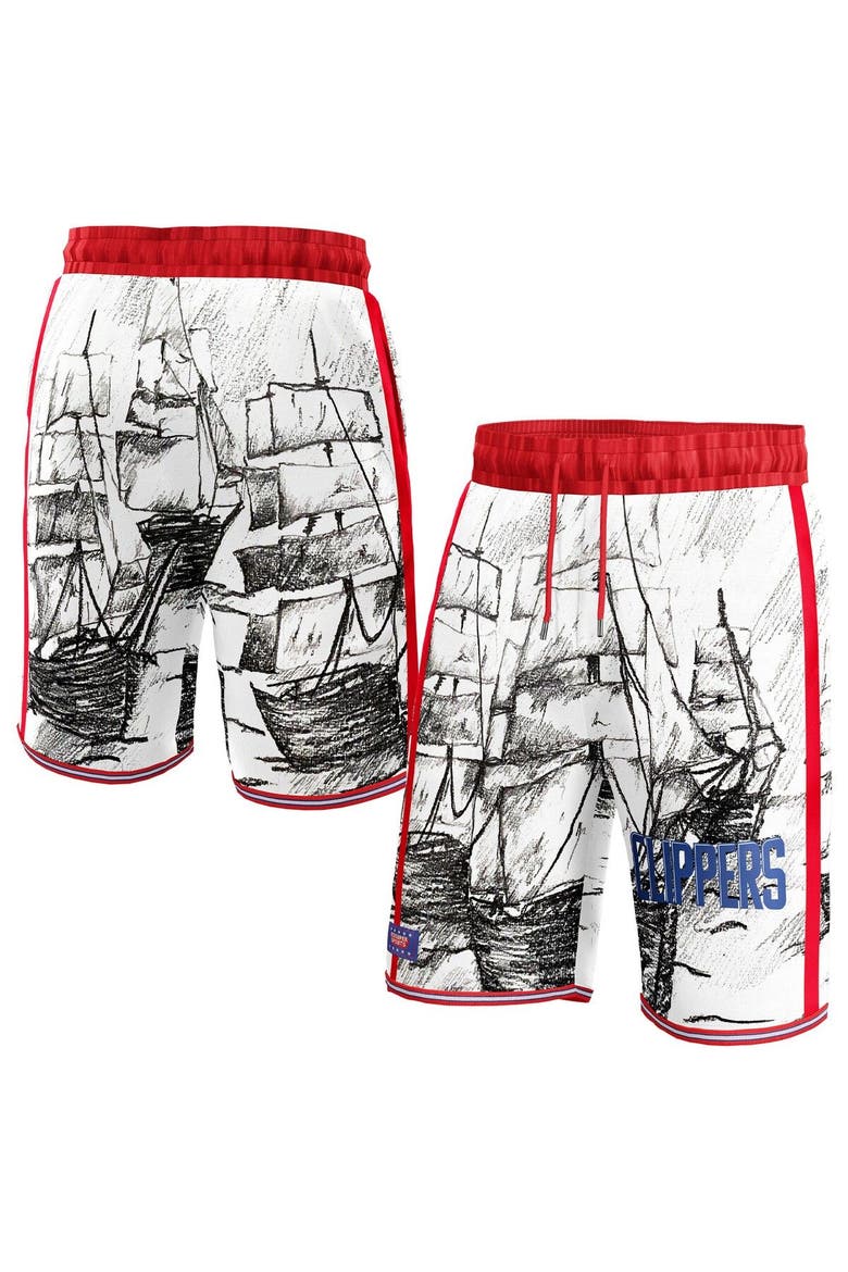 Unisex NBA & KidSuper Studios by Fanatics Gray LA Clippers Hometown Shorts, Main, color, Gray