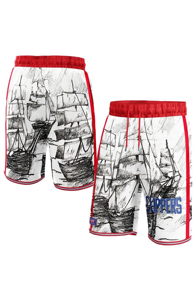 NBA X KIDSUPER Unisex NBA & KidSuper Studios by Fanatics Gray LA Clippers Hometown Shorts, Main, color, Gray