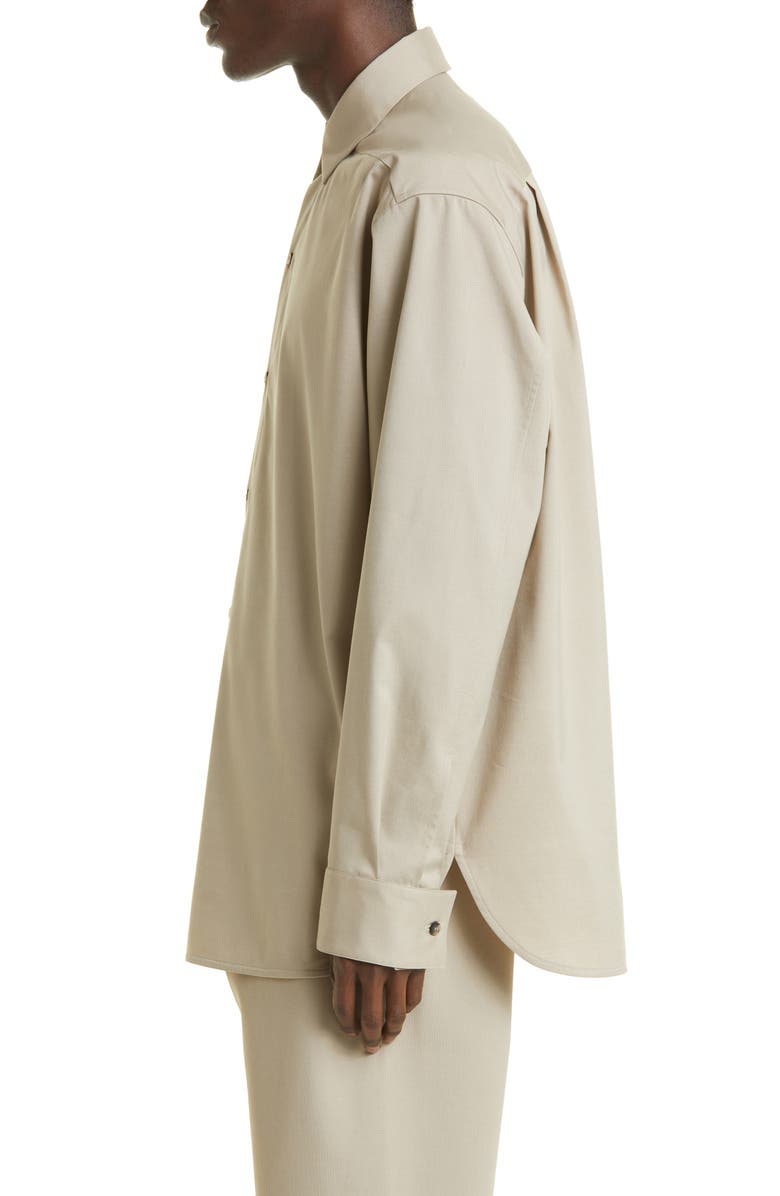 Fear of God Eternal Stretch Cotton & Wool Button-Up Shirt, Alternate, color,