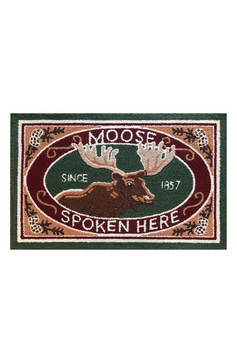 Moose Has Spoken Here Doormat