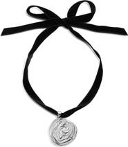 Sterling King Rosette Pendant Necklace