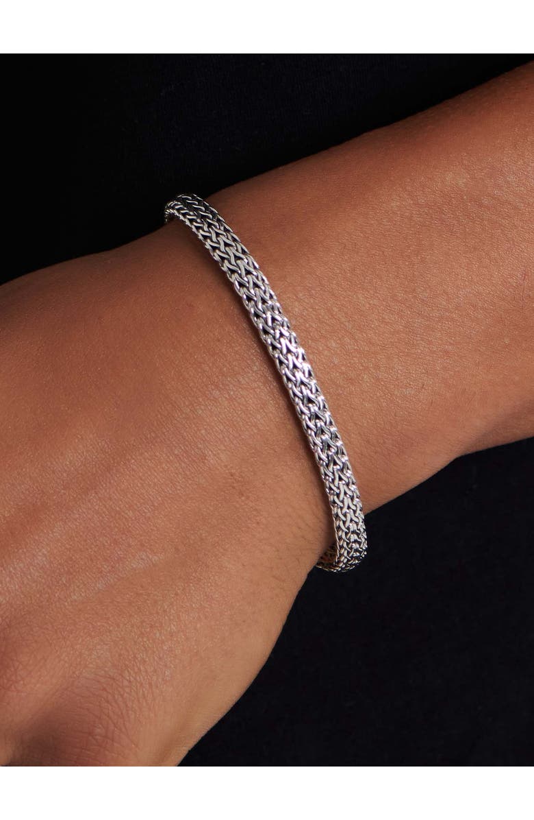 DEVATA Dragon Bone Oval Chain Bracelet in Sterling Silver, 6mm, Alternate, color, Silver